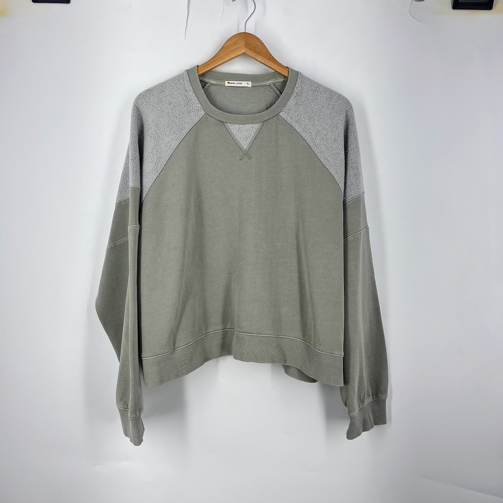 Marine Layer Women Cloud 9 Raglan Crewneck Sweatshirt 18663 Pullover